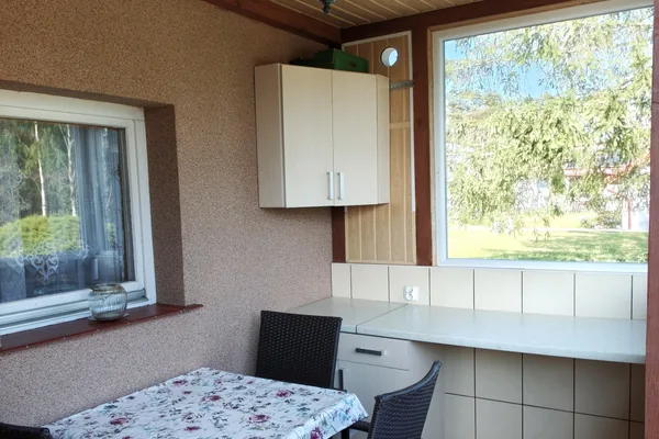 Domek 1 w agroturystyce U Marianny w Mikoszewie — weranda