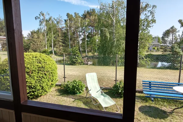 Domek 1 w agroturystyce U Marianny w Mikoszewie — widok z werandy